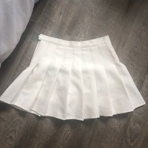White Mini Tennis Skirt